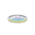 S925 sterling zilveren ring met kleurrijke emaille lagen in een gelaagd ontwerp - US 5 / Regenboog