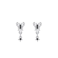 Orecchini a scorpione in argento S925 con zirconi neri e pendenti a stella in stile punk - Stile Scorpione (ED3366) / Argento 925 / Nero Argento