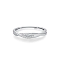 Eleganter S925 Sterlingsilber Ring mit Kreuzdesign und funkelnden Zirkonia Steinen - US Größe 5 / Silber (JZ1964)