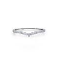 Elegante anello a V in argento sterling S925 con texture a perline per donne chic - US 5 / Stile Perlato a V (JZ1976)