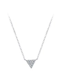 Collana minimalista in argento sterling S925 con pendente geometrico a triangolo - Collana a Triangolo Geometrico (TL238)
