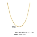 Golden stainless steel cross chain necklace with 40+5cm length and 0.12cm width detail - Gold Style (NC-2551G)