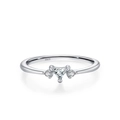 Anello minimalista in argento sterling S925 con zircone geometrico a forma di triangolo - US 5 / Stile Pietra Triangolare (JZ2228)
