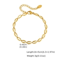 Detail of 18K gold-plated link chain showing lobster clasp, 5cm extension and K18 tag - Gold Bracelet (BR-2724G)