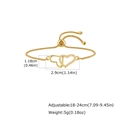 Technical size chart for adjustable double heart box chain bracelet with cubic zirconia - Double Heart (PBR-354G)