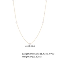 Dettaglio della collana lunga con perle dorate da 1 cm e specifiche di misura - Oro (NC-2738G)