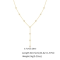 Dettaglio della collana lunga a Y dorata con cristalli da 0,7 cm e catena di 60+5 cm - Oro (NC-2742G)