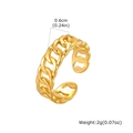 Detailweergave van de 0,6cm brede gouden slangenketting ring met 2g gewicht - Schakelketting Stijl (RC-1048G)