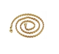 Classic gold twisted rope chain necklace with a secure lobster clasp closure - Gold Rope Chain - Chain Only (Without Pendant) (3.0mm*60cm)