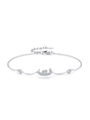 Bracciale in argento sterling S925 con luna crescente e zirconi brillanti da donna - Stile Mezzaluna (SL2004) / Argento 925