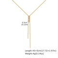 Makroaufnahme der goldenen Y-Kette mit Zirkonia-Inlay und feinen Kugelkettendetails - Gold (NC-2438G)