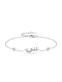 Elegante bracciale in argento sterling S925 con calligrafia araba e zirconi lucenti - Stile Calligrafia Araba Zirconia (SL2009) / Argento 925