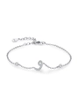 Bracciale in argento sterling S925 con numeri arabi e pietre di zirconia cubica - Stile Forma Numero Arabo 9 (SL2014) / Argento 925