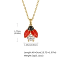Specifiche dettagliate delle dimensioni per la collana coccinella oro con catena 40+5cm - Solo Ciondolo (Senza Catena)
