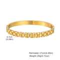 Dettaglio del bracciale dorato a maglia di orologio largo 0,7 cm con specifiche tecniche - Oro