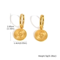 Dimensioni dettagliate degli orecchini a cerchio in oro 18K con motivo a serpente - Oro