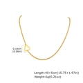 Detalle del collar con colgante de corazón hueco dorado con medidas 40+5cm y peso 6g - Collar NC-2518G