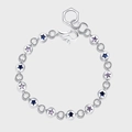 Elegantes Armband aus S925 Silber mit bunten Zirkon-Sternen und Karabinerverschluss - Stern Buntes Zirkonia Armband (KDP943)