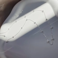 Minimalist S925 sterling silver beaded choker necklace with a sleek ball chain design - Starry Bead Style (45+5cm)