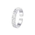 Minimalistischer S925 Sterlingsilber Ring mit strukturierter Drachenschuppen-Oberfläche - Silber Crushed Ice Drachenschuppen Stil (KDP2310)