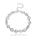 Bracciale S925 in argento sterling vintage con ciondoli orsetto e omino di pan di zenzero - Stile multi-elemento vintage con orso e omino di pan di zenzero (KDP2369)