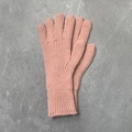 Gants d'hiver minimalistes en tricot rose lotus avec poignets côtelés élégants - Rose Sakura