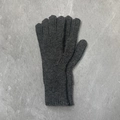 Gants d'hiver en tricot gris anthracite pour hommes et femmes avec maille côtelée douce - Gris Ciel Nocturne