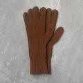 Gants d'hiver en maille marron avec texture côtelée chaude pour hommes et femmes - Brun Foncé