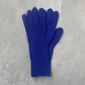 Gants d'hiver minimalistes en tricot bleu électrique avec texture côtelée chaude pour adultes - Bleu Klein