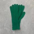 Gants d'hiver en tricot vert vif avec texture côtelée et poignets élastiques chauds - Vert Herbe