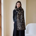 Sciarpa classica in lana con stampa leopardata marrone e beige per il caldo inverno - Leopardo Bianco