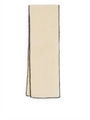 Thick cream scarf with black whipstitch edges in a minimalist winter accessory style - Milk Yellow