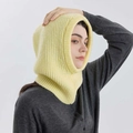 Passamontagna classico in misto lana giallo pallido per calore e comfort invernale - Giallo Primula Chiaro
