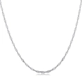 Elegante collana a catena in argento sterling S925 con finitura metallica lucida - Argento 925 / Argento (DY190016-S-W-NA#45)