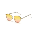 Occhiali da sole cat-eye in metallo dorato con lenti sfumate giallo e rosa - Montatura Oro Lente Sfumata Giallo Rosa
