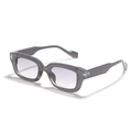 Gafas de sol rectangulares en gris semitransparente con montura gruesa y lentes degradadas - Gris Moda
