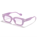 Gafas de sol rectangulares de ojo de gato moradas transparentes para hombre - Púrpura Elegante
