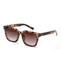 Gafas de sol retro con montura de carey, lentes degradadas marrón y remaches plateados - Carey Lente Té