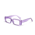 Occhiali da sole rettangolari con montatura viola trasparente e aste larghe alla moda - Viola