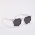 Gafas de sol cuadradas retro con montura blanca y lentes tintadas oscuras - Montura Blanca Lente Gris