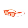 Occhiali da sole quadrati arancioni vivaci di tendenza con finitura jelly per donna - Arancione Fluorescente