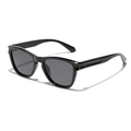 Klassische TR90 Polarisierte Sonnenbrille in Schwarz mit dunkelgrauen Gläsern - Glänzend Schwarz/Graue Linse