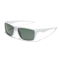 Occhiali da sole sportivi polarizzati TR90 quadrati bianchi Y2K con lenti verde scuro - Montatura Bianca Lenti Verde Scuro