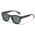 Dunkelblaue matte TR90 Sonnenbrille mit grünen polarisierten Gläsern und roten Details - Mattblau
