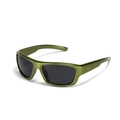Occhiali da sole sportivi futuristici Y2K con montatura verde oliva e lenti nere - Verde