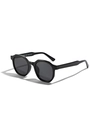 Square oversized sunglasses with thick black frames and dark grey CAT-3 lenses - Bright Black