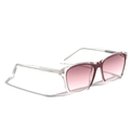 Occhiali da sole TR90 trasparenti con lenti rosa sfumate e dettagli glitter, TR25017 - Viola