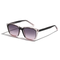 Modische TR90 Sonnenbrille mit lila Verlaufsgläsern und rosa-schwarzem Rahmen - Rosa und Schwarz