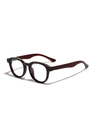 Lunettes de soleil rondes rétro avec monture rouge foncé pour un look classique - Rouge Ancorra