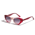 Occhiali da sole cat-eye in TR90 con montatura sfumata rosso-rosa e lenti viola - Rosso Sfumato